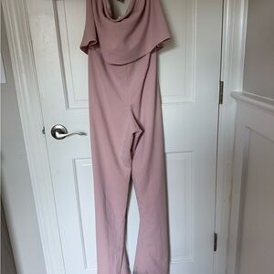 JAYGODFREY Blush Off-Shoulder Jumpsuit